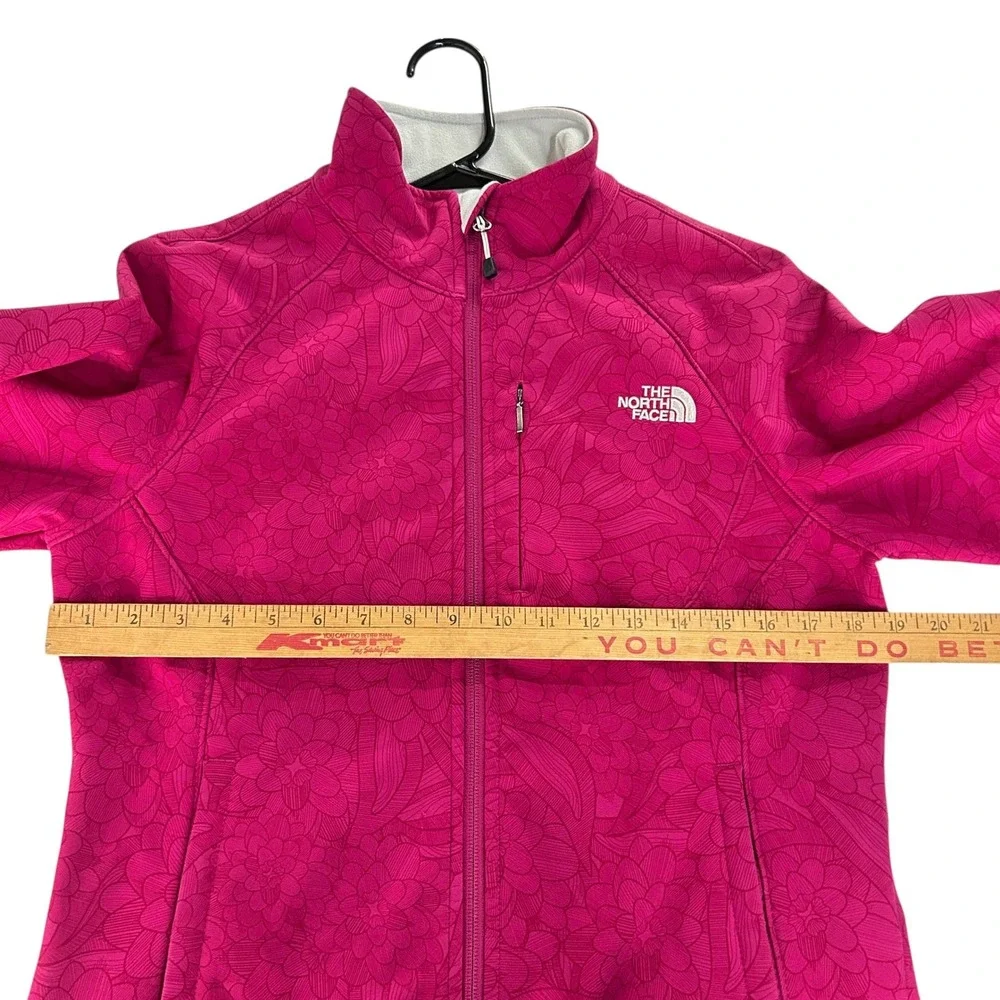 The North Face Apex Bionic Jacket Full Zip M Pink Floral Softshell Hiking Fleece